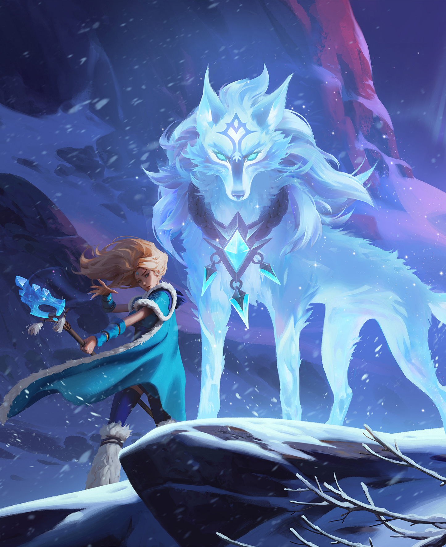 Intelligence hero in Dota 2, Chrystal Maiden in Persona items.