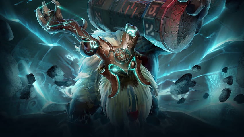 Strength hero in Dota 2, Earth shaker in Arcana items.